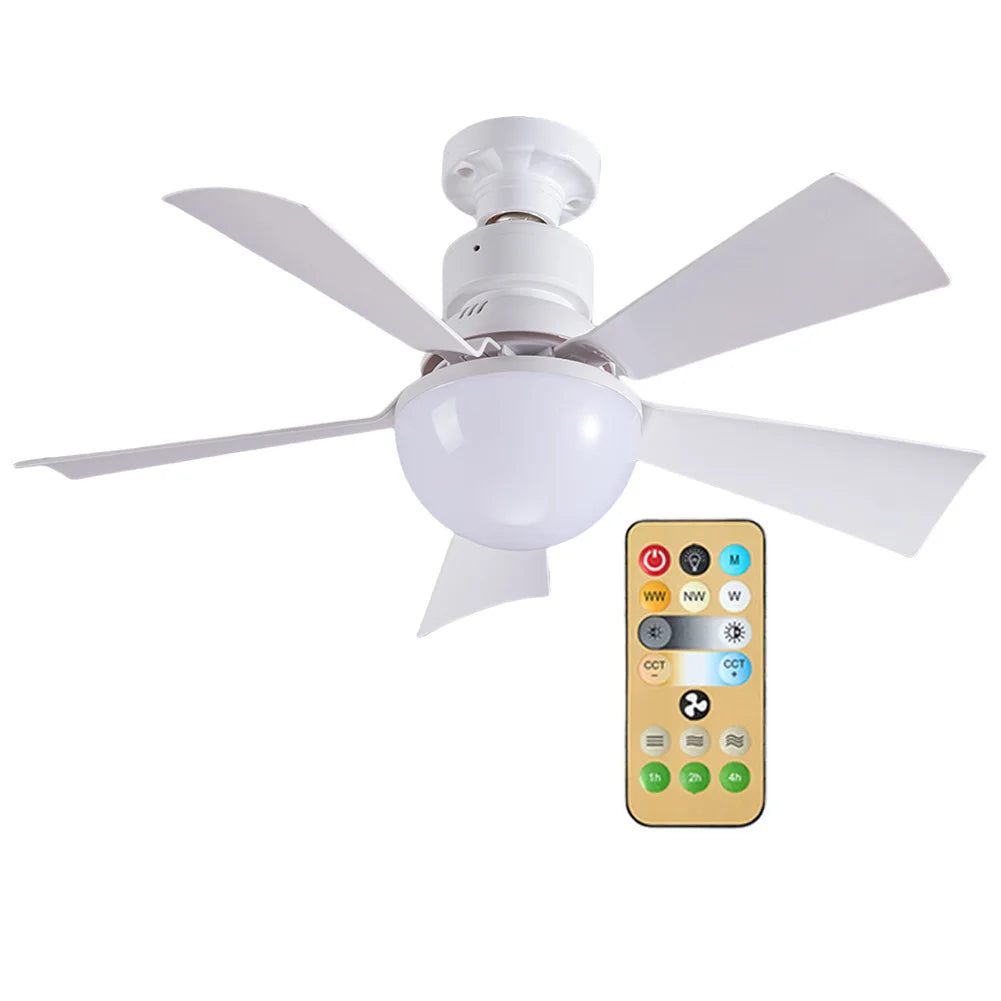 30W Ceiling Fans Lamp with Remote Control Decorative Ceiling Fanlight 3 Speeds Adjustable Chandelier Fan Lamp for Home Bedroom