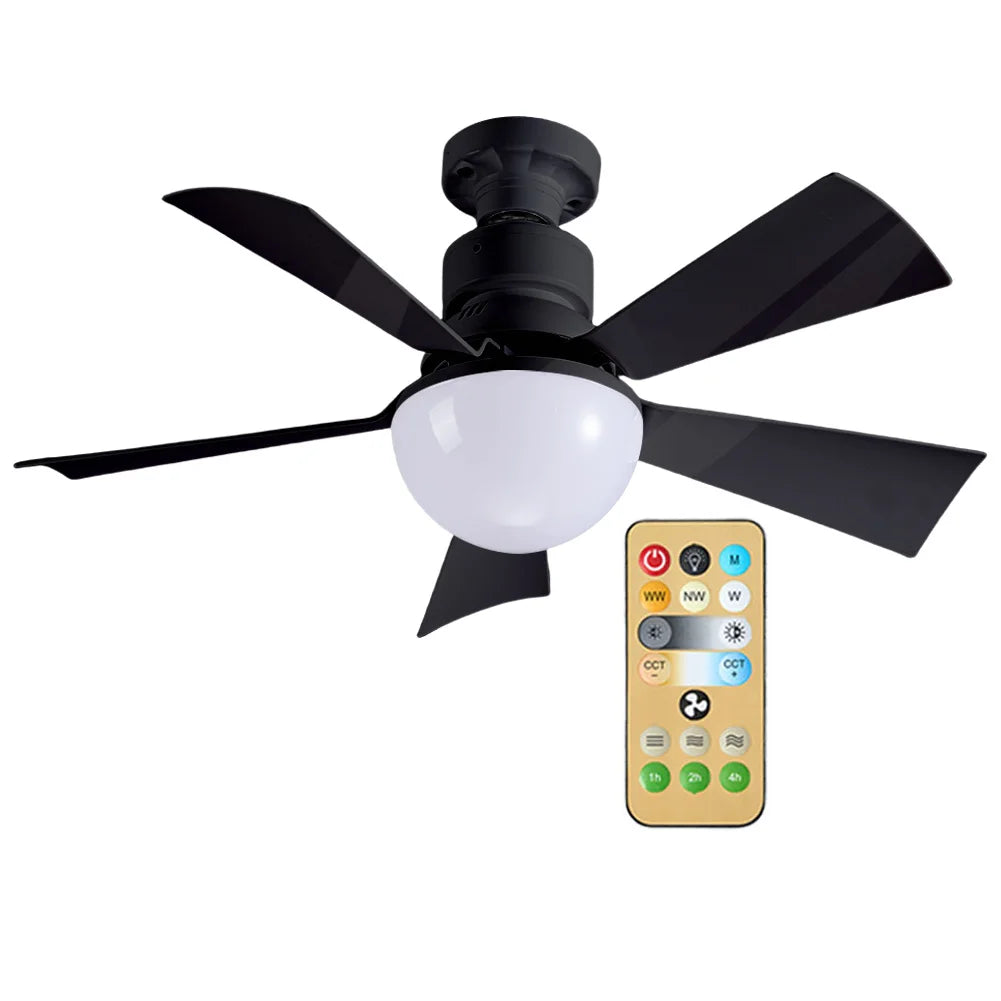 30W Ceiling Fans Lamp with Remote Control Decorative Ceiling Fanlight 3 Speeds Adjustable Chandelier Fan Lamp for Home Bedroom