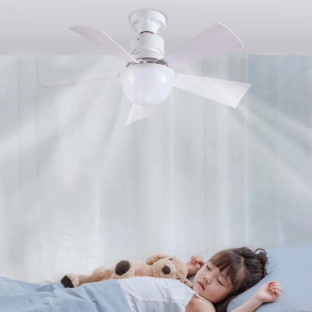30W Ceiling Fans Lamp with Remote Control Decorative Ceiling Fanlight 3 Speeds Adjustable Chandelier Fan Lamp for Home Bedroom
